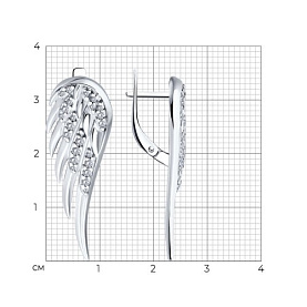 Серьги SOKOLOV - Серебро 925, Фианит (арт. 94026612)