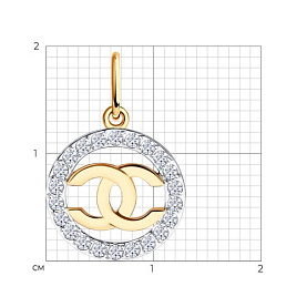 Подвеска Diamant - Золото 585, Фианит (арт. 51-130-02979-1)
