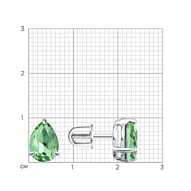 Серьги Diamant - Серебро 925, Кристалл (арт. 94-122-00220-2)
