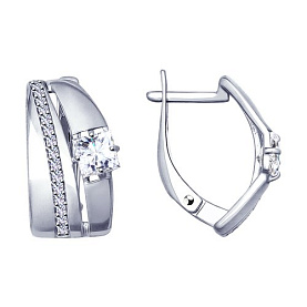 Серьги SOKOLOV - Серебро 925, Фианит (арт. 94022917)