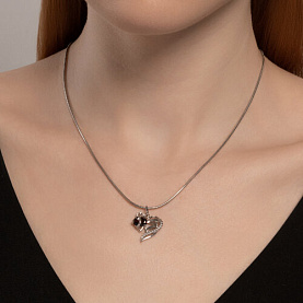 Подвеска SOKOLOV - Серебро 925, Гранат, Фианит (арт. 92030783)