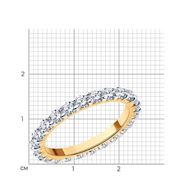 Кольцо SOKOLOV - Серебро 925, Фианит (арт. 93011157)