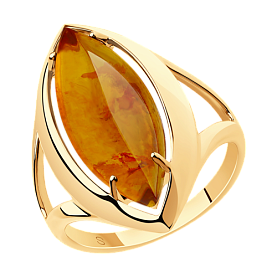 Кольцо SOKOLOV - Серебро 925, Янтарь (арт. 83010059)