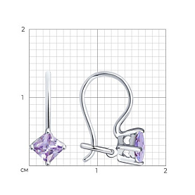 Серьги SOKOLOV - Серебро 925, Фианит (арт. 94020584)