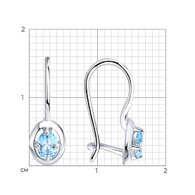 Серьги Diamant - Серебро 925, Фианит (арт. 94-120-02236-1)