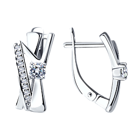 Серьги SOKOLOV - Серебро 925, Фианит (арт. 94023413)