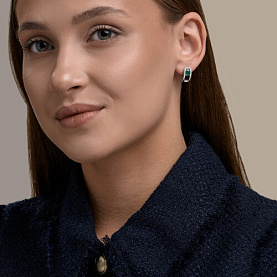 Серьги SOKOLOV - Серебро 925, Агат, Фианит (арт. 92023276)