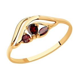 Кольцо SOKOLOV - Золото 375, Гранат (арт. 37714615)