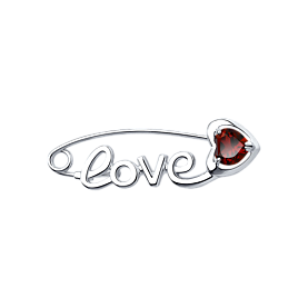 Булавка SOKOLOV - Серебро 925, Гранат (арт. 92040080)