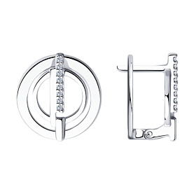 Серьги SOKOLOV - Серебро 925, Фианит (арт. 94023896)