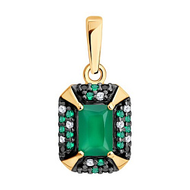 Подвеска SOKOLOV - Серебро 925, Агат, Фианит (арт. 92030896)