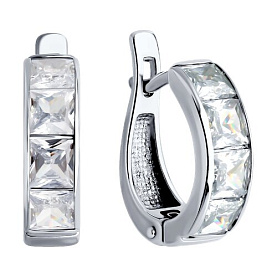 Серьги SOKOLOV - Серебро 925, Фианит (арт. 94026724)