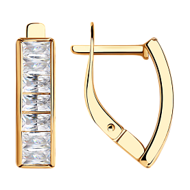 Серьги SOKOLOV - Золото 375, Фианит (арт. 029669-4)