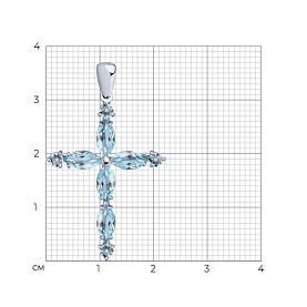 Подвеска SOKOLOV - Серебро 925, Топаз (арт. 92030750)