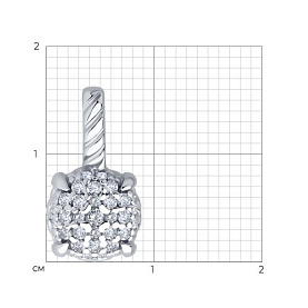 Подвеска SOKOLOV - Серебро 925, Фианит (арт. 94033279)