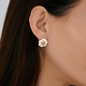 Серьги SOKOLOV - Серебро 925, Фианит, Эмаль (арт. 93022453)