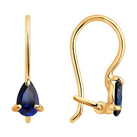 Серьги SOKOLOV - Золото 375, Синтетический сапфир (арт. 37727424)