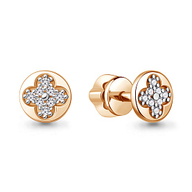 Серьги Аквамарин - Серебро 925, Фианит (арт. 400591А.6)