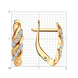 Серьги SOKOLOV - Золото 585, Фианит (арт. 029711)
