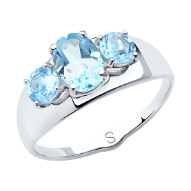 Кольцо Diamant - Серебро 925, Топаз (арт. 94-310-00556-1)