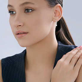 Серьги Diamant - Серебро 925, Фианит (арт. 94-121-00043-1)