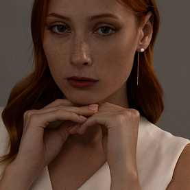 Серьги SOKOLOV - Серебро 925, Жемчуг имитация (арт. 93020825)