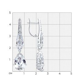 Серьги SOKOLOV - Серебро 925, Фианит (арт. 94027145)