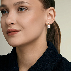 Серьги SOKOLOV - Золото 585, Бриллианит (арт. 0201042)