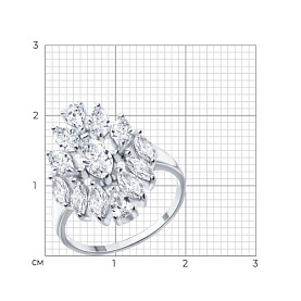 Кольцо SOKOLOV - Серебро 925, Фианит (арт. 94015006)