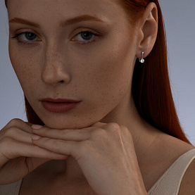 Серьги SOKOLOV - Серебро 925, Фианит (арт. 94025264)