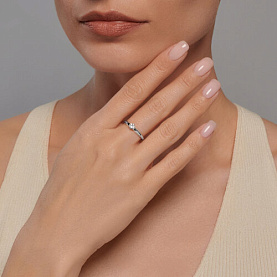 Кольцо SOKOLOV - Золото 585, Фианит (арт. 019025-3)