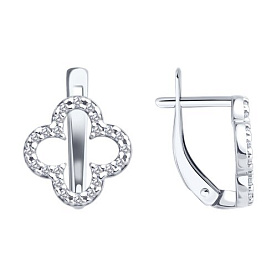 Серьги SOKOLOV - Серебро 925, Фианит (арт. 94027122)