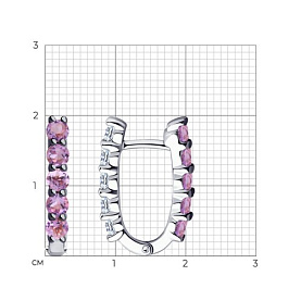 Серьги SOKOLOV - Серебро 925, Аметист, Фианит (арт. 92022237)