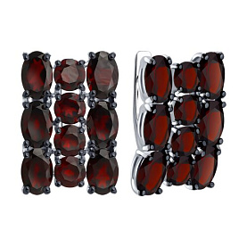 Серьги SOKOLOV - Серебро 925, Гранат (арт. 92023155)