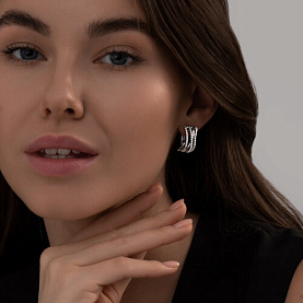 Серьги SOKOLOV - Серебро 925, Фианит (арт. 94022241)