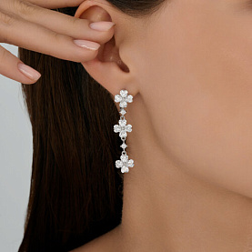 Серьги SOKOLOV - Серебро 925, Фианит (арт. 94027033)