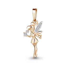 Подвеска Аквамарин - Серебро 925, Фианит (арт. 24777А.6)