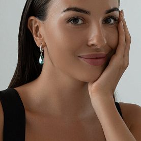 Серьги SOKOLOV - Серебро 925, Синтетический ситалл (арт. 92022814)