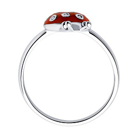 Кольцо SOKOLOV - Серебро 925, Фианит, Эмаль (арт. 94010400)