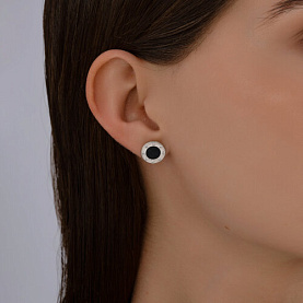 Серьги Diamant - Серебро 925, Фианит, Эмаль (арт. 94-122-02235-1)