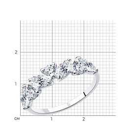 Кольцо SOKOLOV - Серебро 925, Фианит (арт. 94012848)