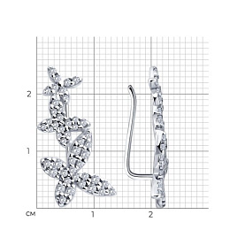 Серьги SOKOLOV - Серебро 925, Фианит (арт. 94027767)