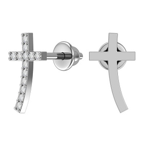Серьги POKROVSKY - Серебро 925, Фианит (арт. 6001137-00775)