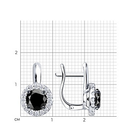 Серьги Diamant - Серебро 925, Фианит (арт. 94-120-00194-1)