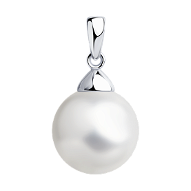 Подвеска Diamant - Серебро 925, Жемчуг имитация (арт. 94-130-01181-1)