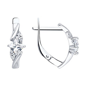 Серьги SOKOLOV - Серебро 925, Фианит (арт. 94027290)