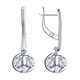 Серьги SOKOLOV - Серебро 925, Фианит (арт. 94023605)