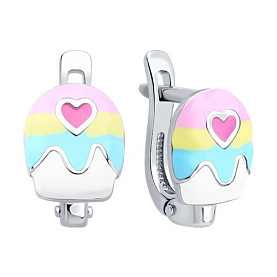 Серьги Diamant - Серебро 925, Эмаль (арт. 94-120-02193-1)