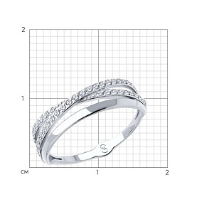 Кольцо SOKOLOV - Золото 585, Фианит (арт. 018011-3)