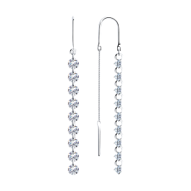 Серьги SOKOLOV - Серебро 925, Фианит (арт. 94023999)